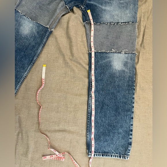 Maison Martin Margiela Blue Patchwork Cropped Jeans - Picture 5 of 8